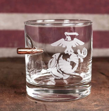 BenShot USMC Rock Glass